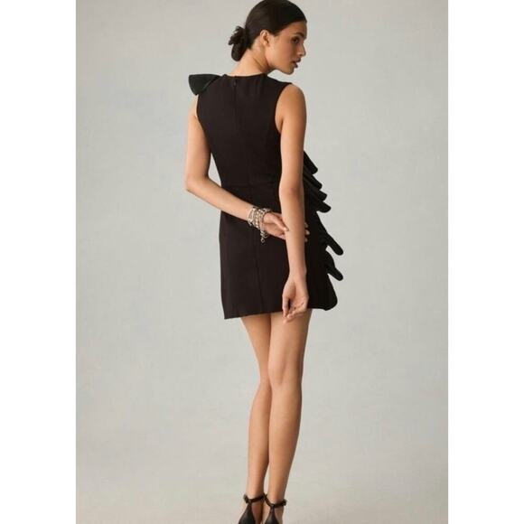 Hutch Ruffle Sheath Dress Size XS Black Mini Anthropologie - Picture 4 of 14